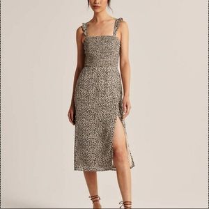 Abercrombie cheetah midi dress